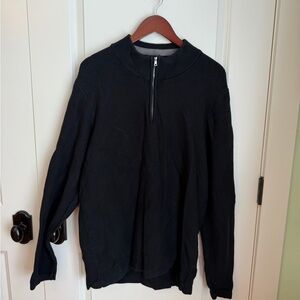 Men's Classic Black Zip-Up Sweater